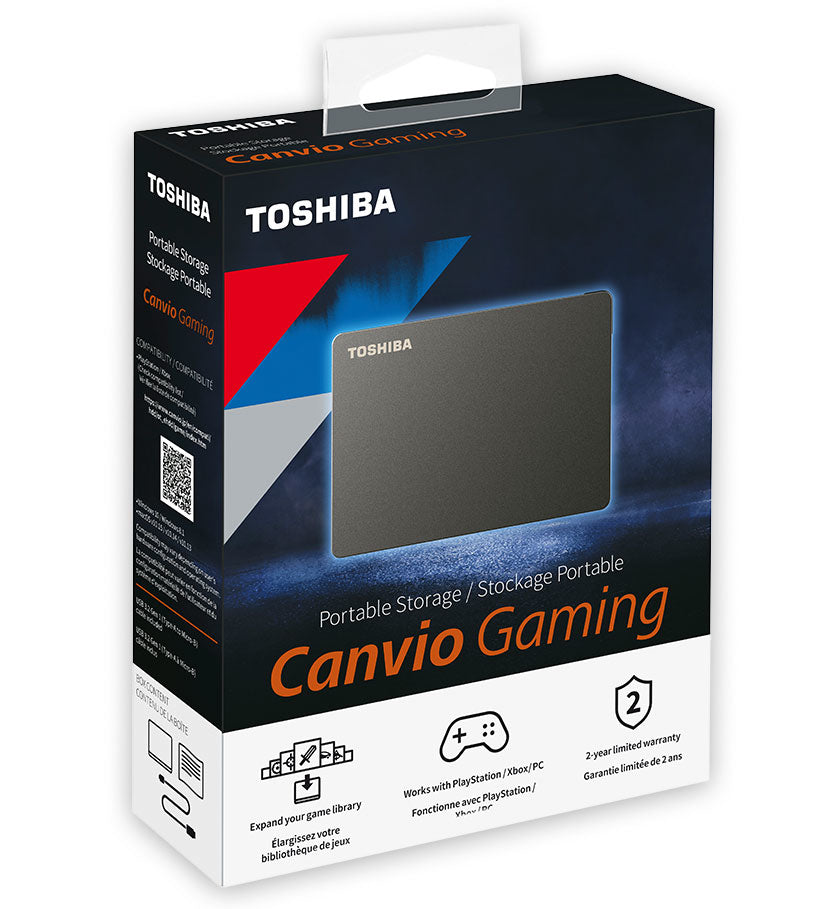 DISCO DURO EXTERNO TOSHIBA 1TB USB 3.0 CANVIO GAMING NEGRO (HDTX110XK3AA)