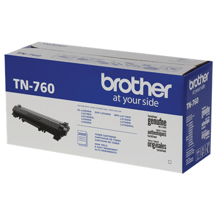 Brother TN760 Cartucho de Tinta 1 pieza(s) 1 3000 páginas Original