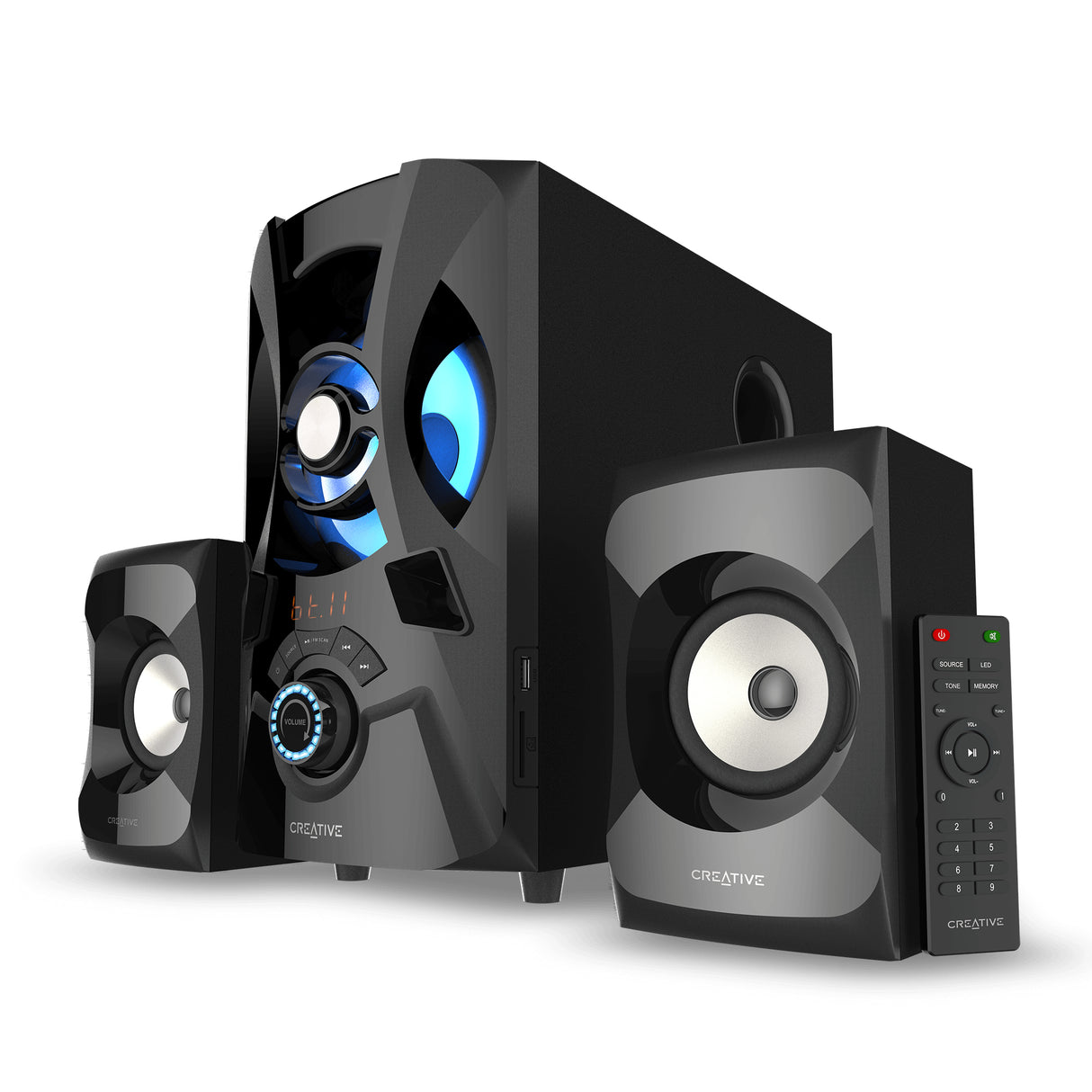 Creative Labs SBS E2900 juego de altavoz 60 W Universal Negro 2.1 canales De 1 vía 15 W Bluetooth, 120 W