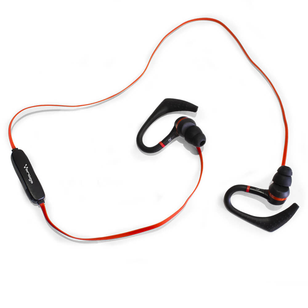 Vorago ESB-301 Auriculares Inalámbrico Gancho de oreja, Intra auditivo Deportes MicroUSB Bluetooth Negro, Rojo