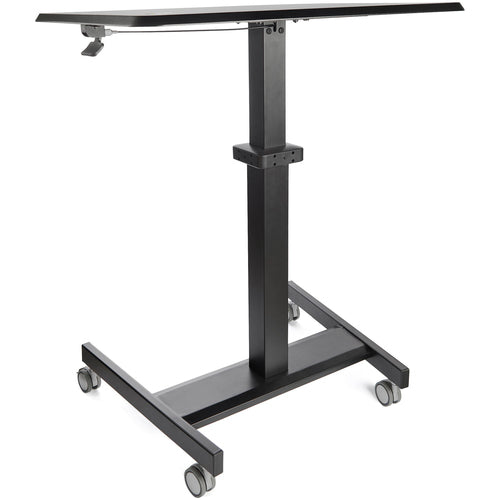 StarTech.com Escritorio Móvil de Pie - Carrito Mesa Portátil Ajustable de Pie Ergonómica con Ruedas - Estación de Trabaj