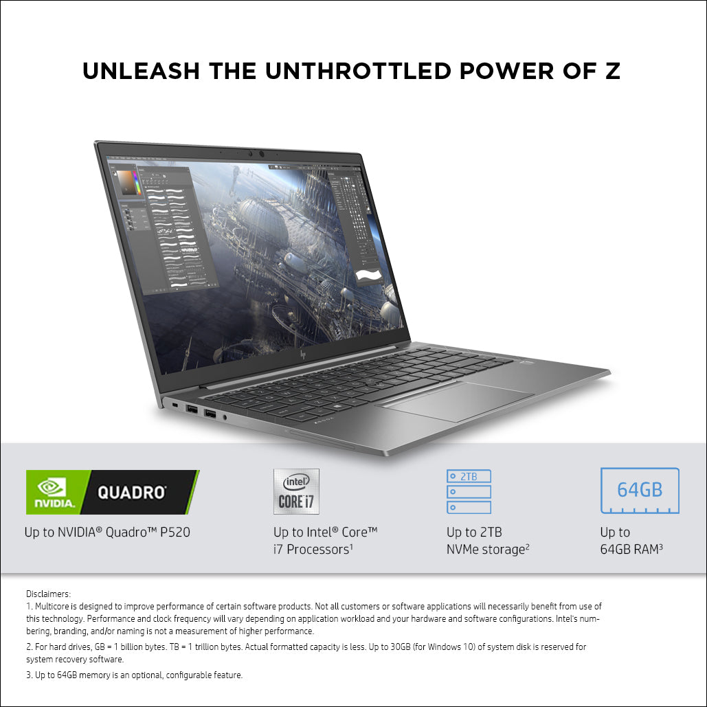 HP ZBook Firefly 14 G7 Intel® Core™ i7 i7-10510U Estación de trabajo móvil 35.6 cm (14") Full HD 16 GB DDR4-SDRAM 512 GB SSD NVIDIA Quadro P520