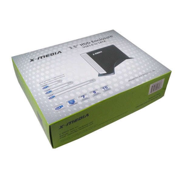 X-Media XM-EN3251U3-BK caja para disco duro externo Caja de disco duro (HDD) Negro 3.5", SATA, Conexión USB