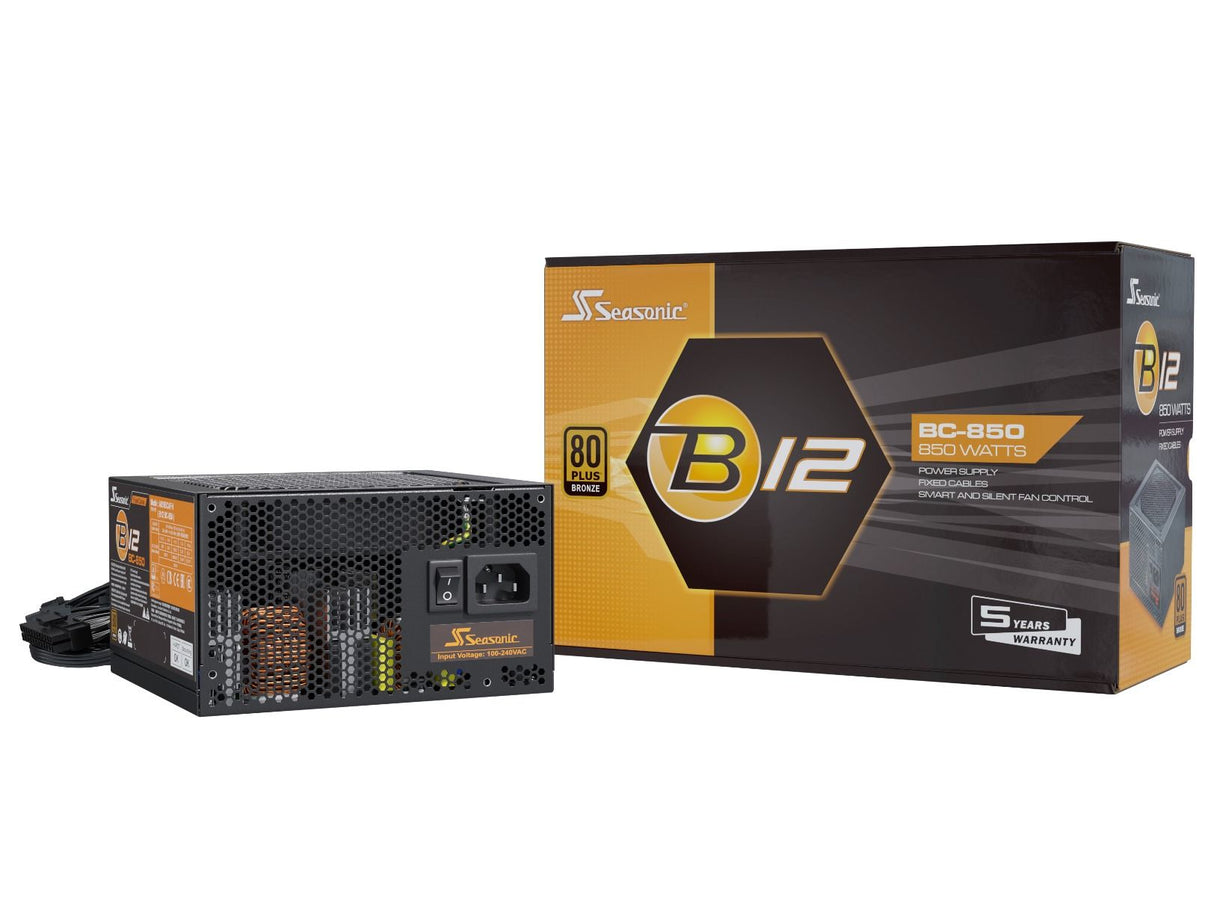 Seasonic B12 BC unidad de fuente de alimentación 850 W 20+4 pin ATX ATX Negro, 100 - 240 V, 100 W, 840 W