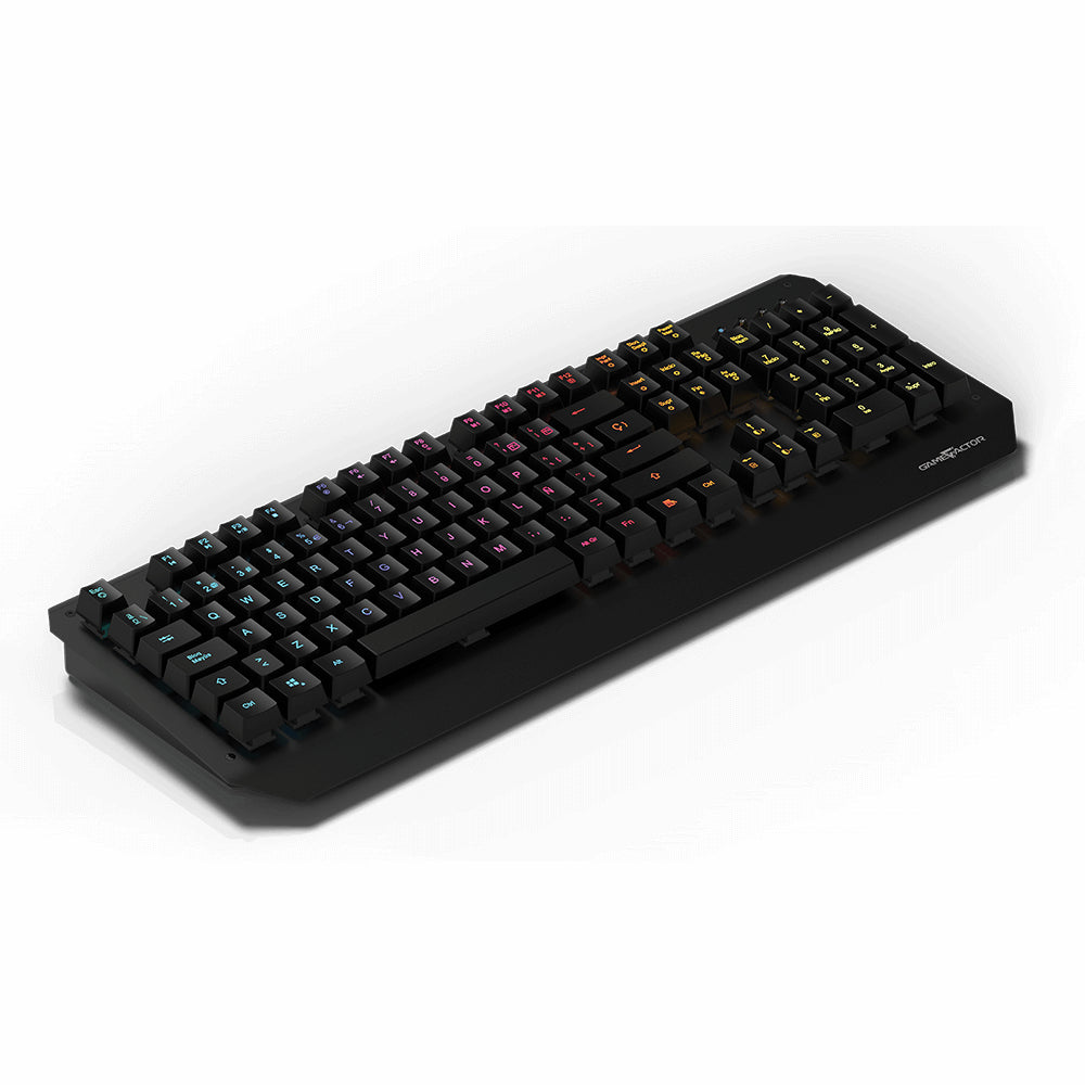 Game Factor KBG601 teclado Juego USB Español Negro, Tamaño completo (100%), Alámbrico, Interruptor de llave optomecánica
