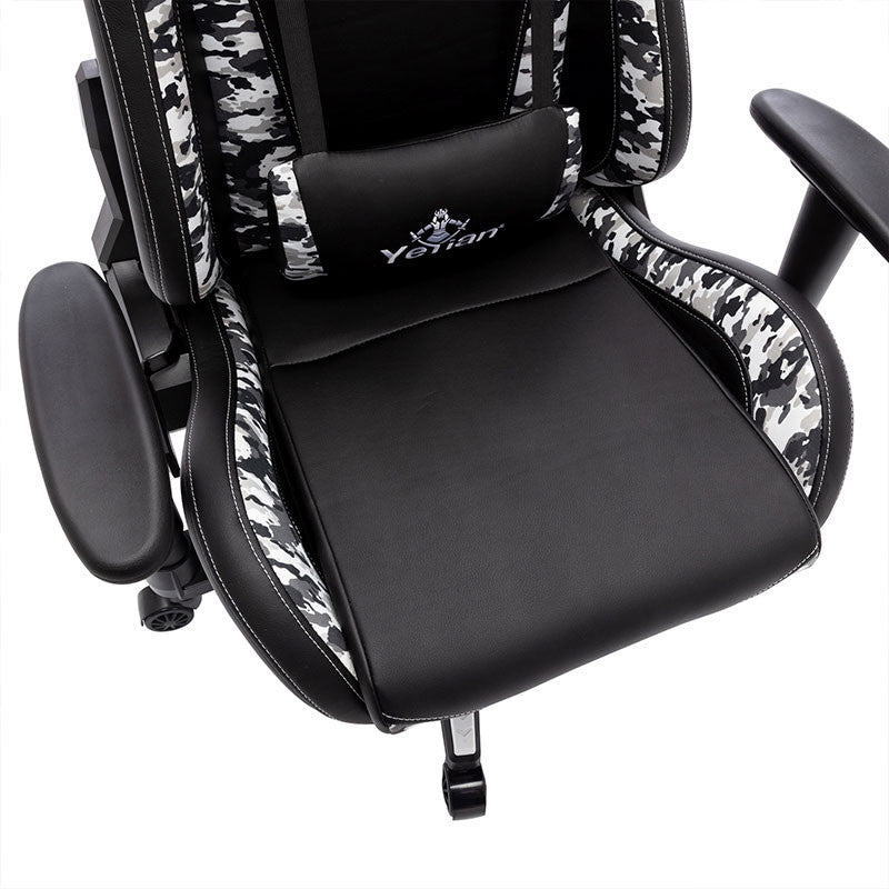 Yeyian YFRS-051820 silla para oficina o computadora asiento duro respaldo duro, Negro, Blanco, Negro