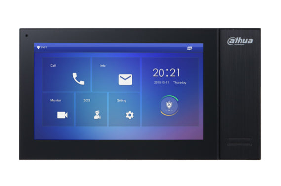 Dahua Technology VTH2421FB sistema de intercomunicación de video 17.8 cm (7") Negro, LCD, 1024 x 600 Pixeles, Capacitiva