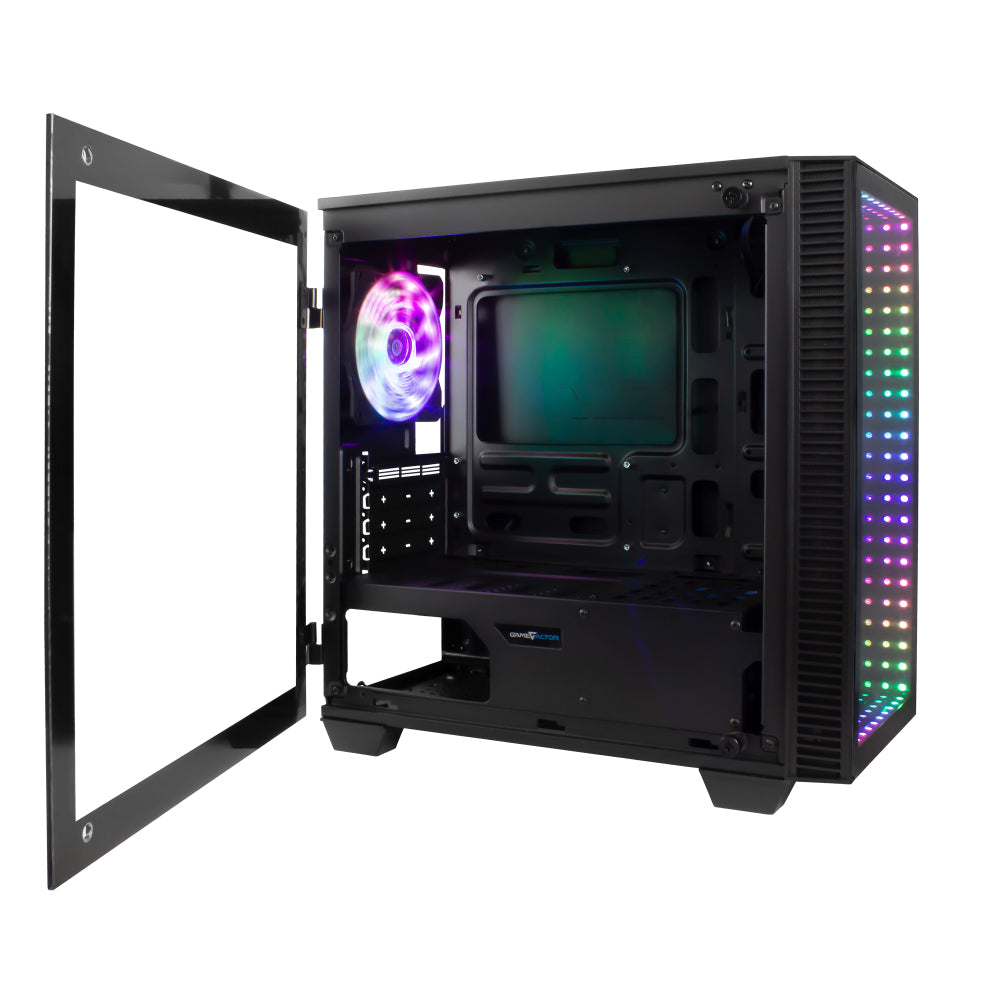 GABINETE GAME FACTOR OPTICAL, ATX, CRISTAL, ARGB, 1*120MM RGB CSG560