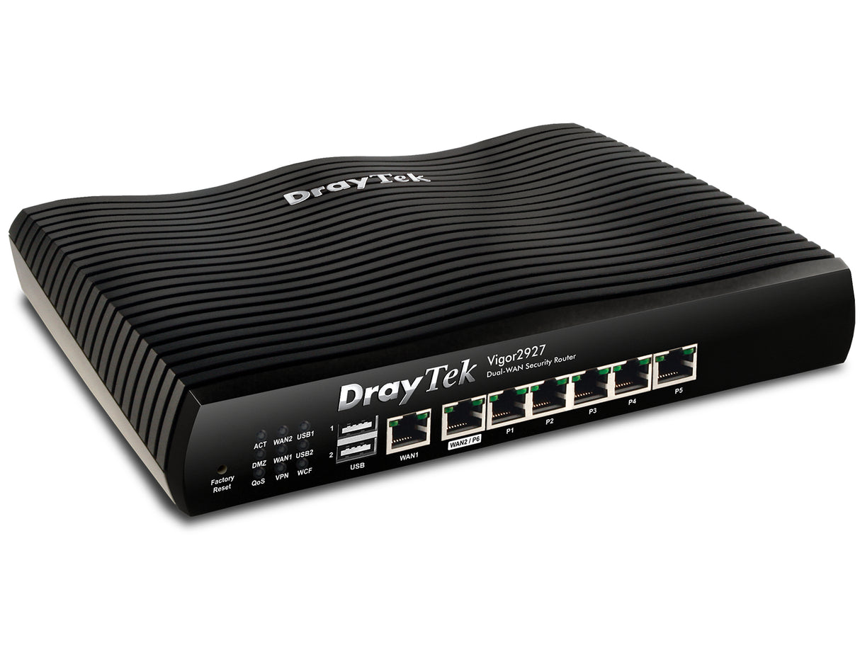 DrayTek Vigor2927 router inalámbrico Doble banda (2,4 GHz / 5 GHz), Wi-Fi 6 (802.11ax), Router de mesa