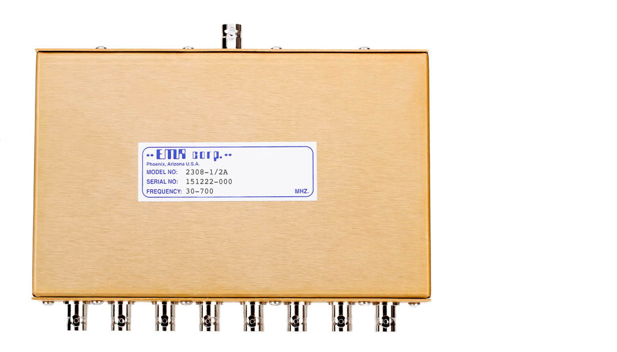 EMR Corporation 2308-1/2A cable divisor y combinador Oro