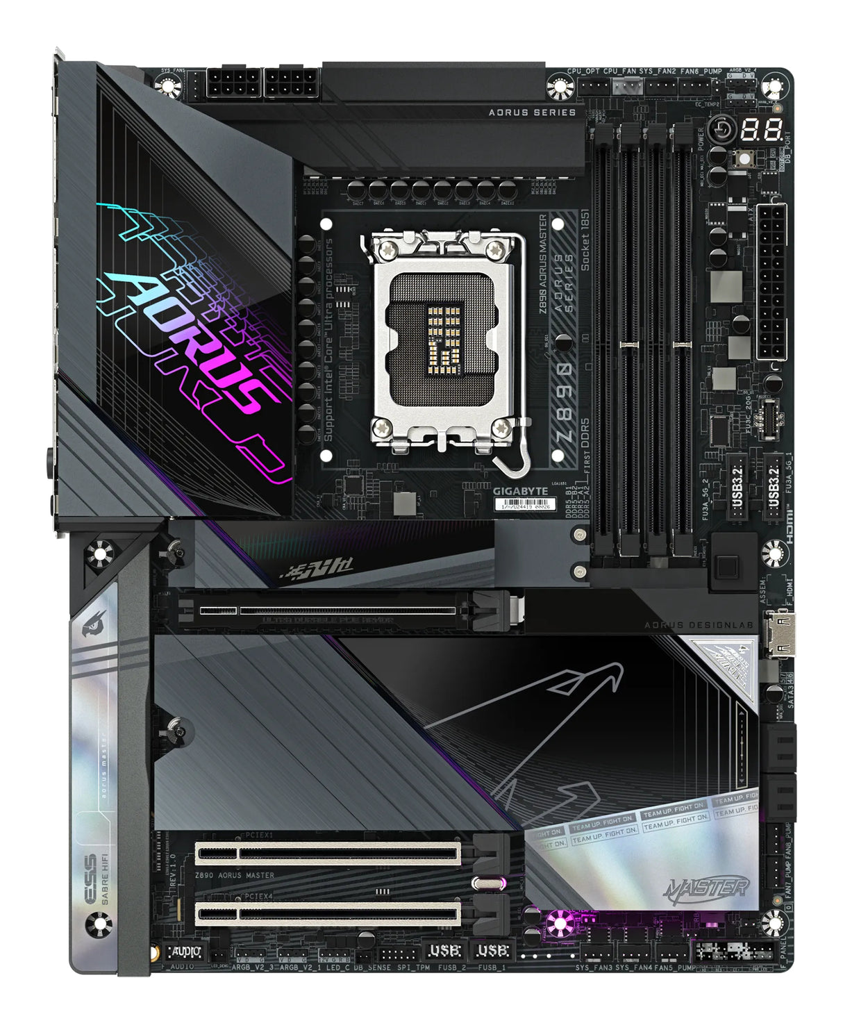 GIGABYTE Z890 AORUS MASTER placa base Intel Z890 LGA 1851 (Socket V1) ATX, Intel Core Ultra (Series 2), 256 GB, DDR5-SDRAM