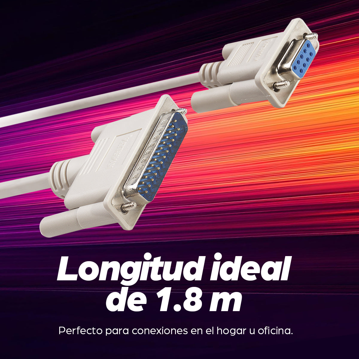 Manhattan 314770 Cable Gris 1,8 m DB-9 DB-25