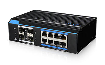 UTEPO UTP7308GE-POE dispositivo de redes Gigabit Ethernet (10/100/1000) Energía sobre Ethernet (PoE) Negro, Montaje en r