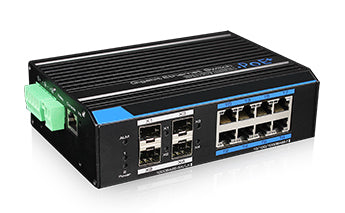 UTEPO UTP7308GE-POE dispositivo de redes Gigabit Ethernet (10/100/1000) Energía sobre Ethernet (PoE) Negro, Montaje en r