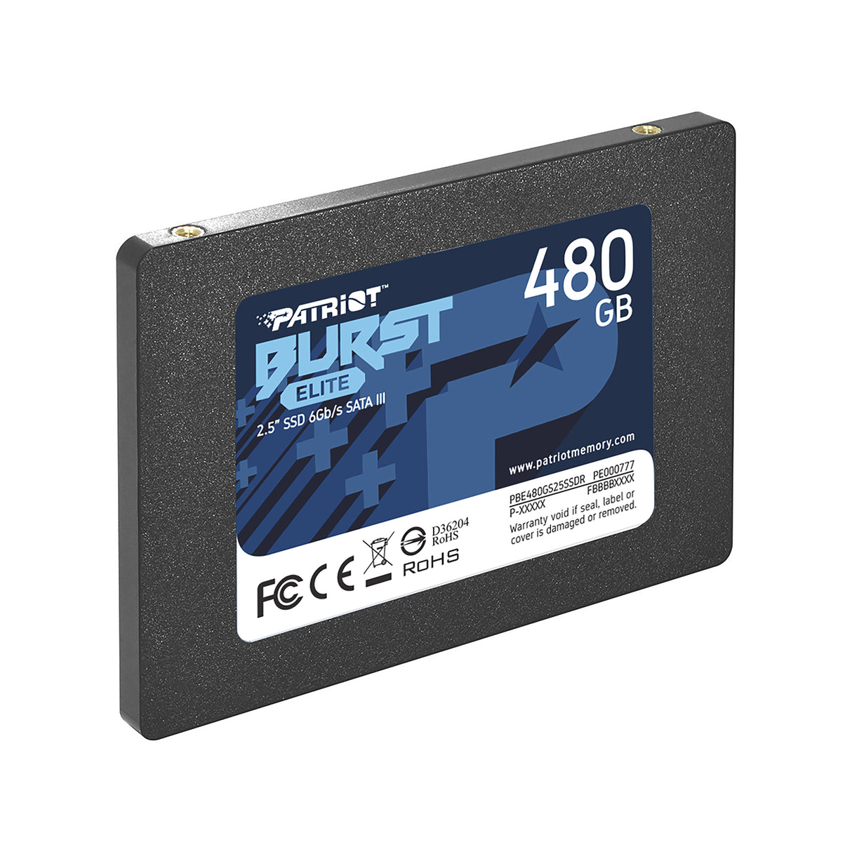 Patriot Memory Burst Elite 480 GB 2.5" Serial ATA III, 450 MB/s, 6 Gbit/s
