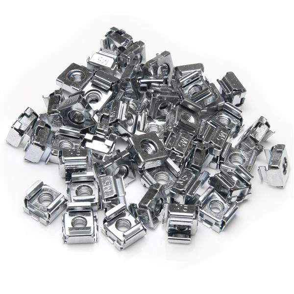 StarTech.com Paquete de 50 Tuercas Enjauladas Cage Nuts M5 tuercas Tuerca de jaula Acero inoxidable M5 Acero inoxidable