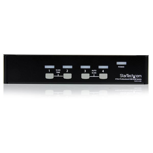 StarTech.com Conmutador Switch Profesional KVM 4 Puertos Vídeo VGA - USB - Hasta 1920x1440 interruptores kvm 4 USB USB VGA