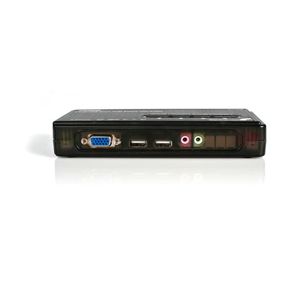 StarTech.com Juego de Conmutador Switch KVM 4 Puertos Vídeo VGA USB 2.0 con Cables y Audio interruptores kvm 4 USB VGA 5