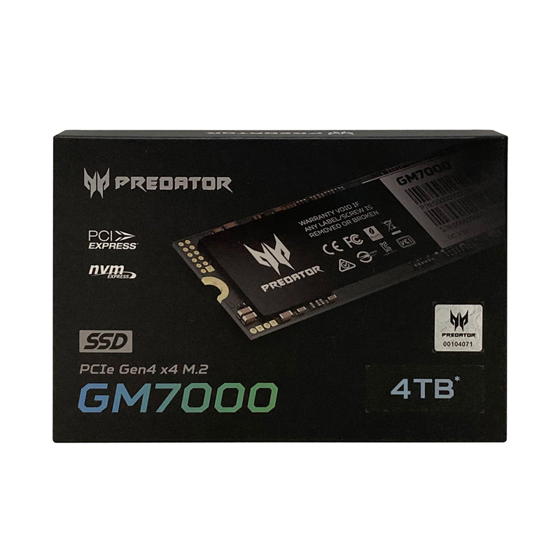SSD Predator GM7000 4TB M.2 NVMe Gen4x4 7400MB/s PCIe 4.0 x4