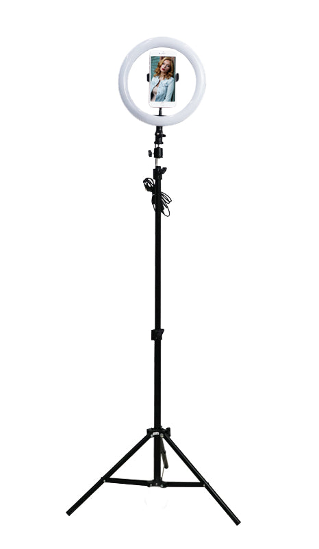 Lámpara Selfie Stylos LED Rotación 360 Altura Ajustable Color Negro