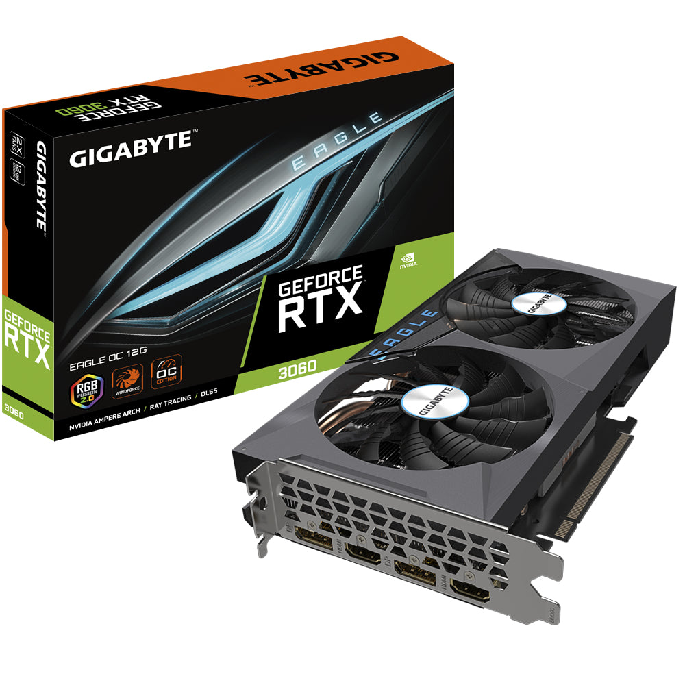 GIGABYTE GeForce RTX 3060 EAGLE OC 12G (rev. 2.0) tarjetas gráficas Si 3584 NVIDIA GeForce RTX 3060
