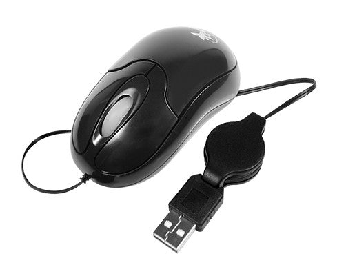 Xtech XTM-150 ratón Oficina Ambidiestro USB tipo A Óptico 800 DPI, Negro