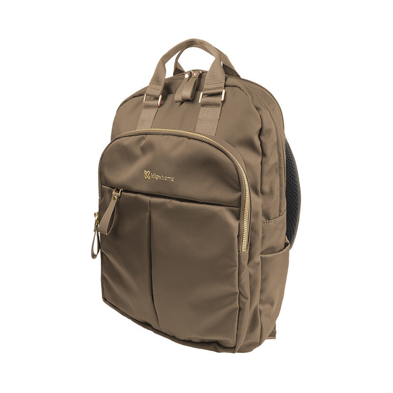 Klip Xtreme Toscana mochila Mochila casual Café Nylon, Poliéster, Poliuretano, Ciudad, Unisex, Compartimento del portáti