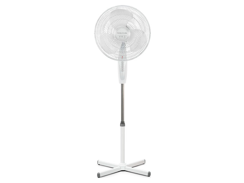 Taurus AUSTROS ventilador Blanco, Ventilador con aspas para el hogar, Piso, Corriente alterna