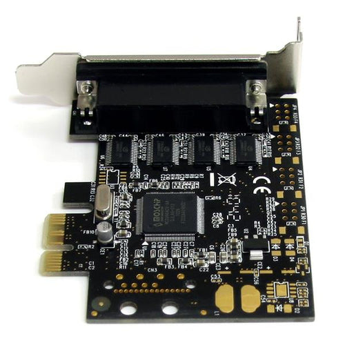 StarTech.com Tarjeta Adaptadora PCI Express PCIe de 4 Puertos Serie con Cable Multiconector RS232 Serial - Reemplazado p