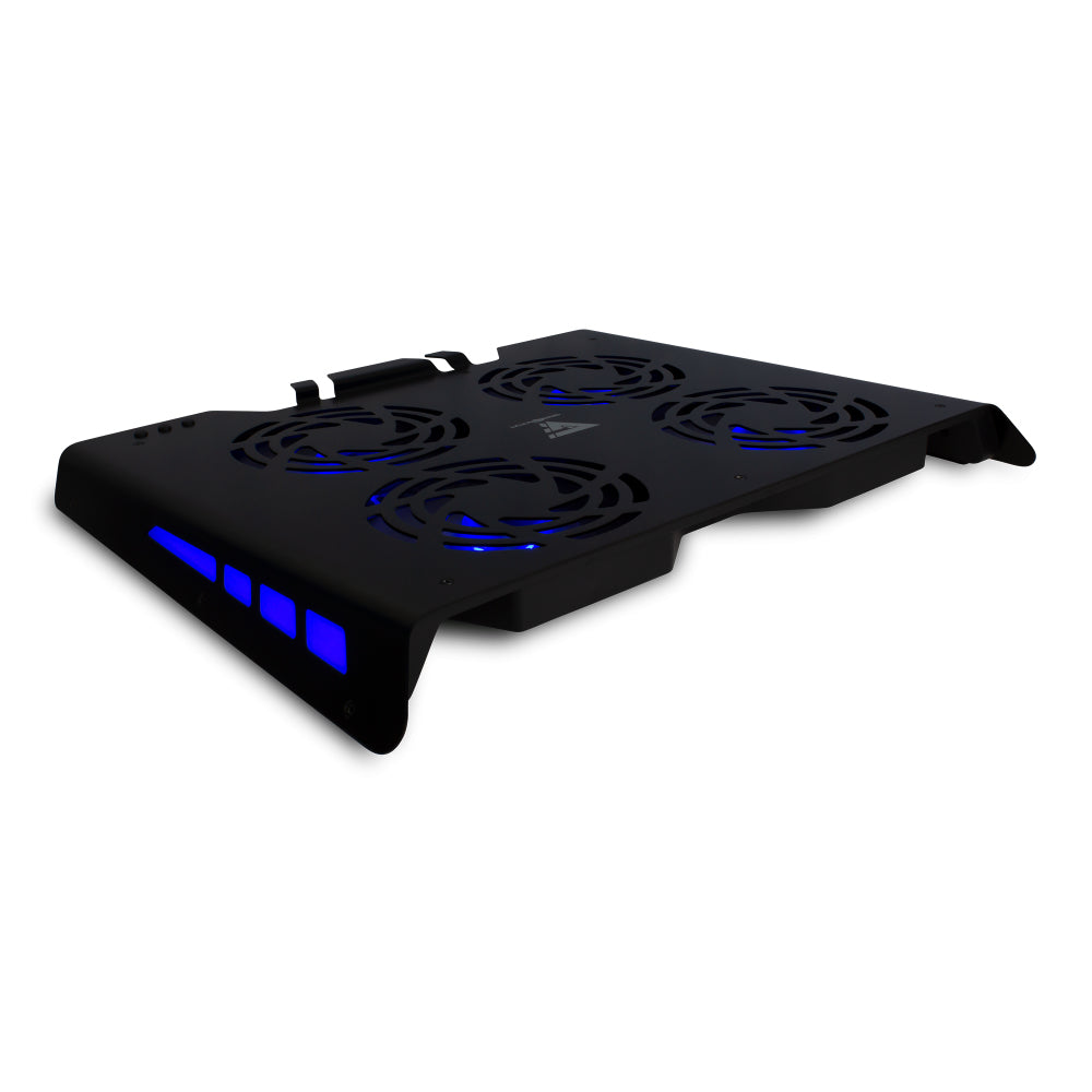 Game Factor CPG400 enfriador para laptop 43.2 cm (17") 800 RPM Negro, 4 pieza(s), 60 cfm