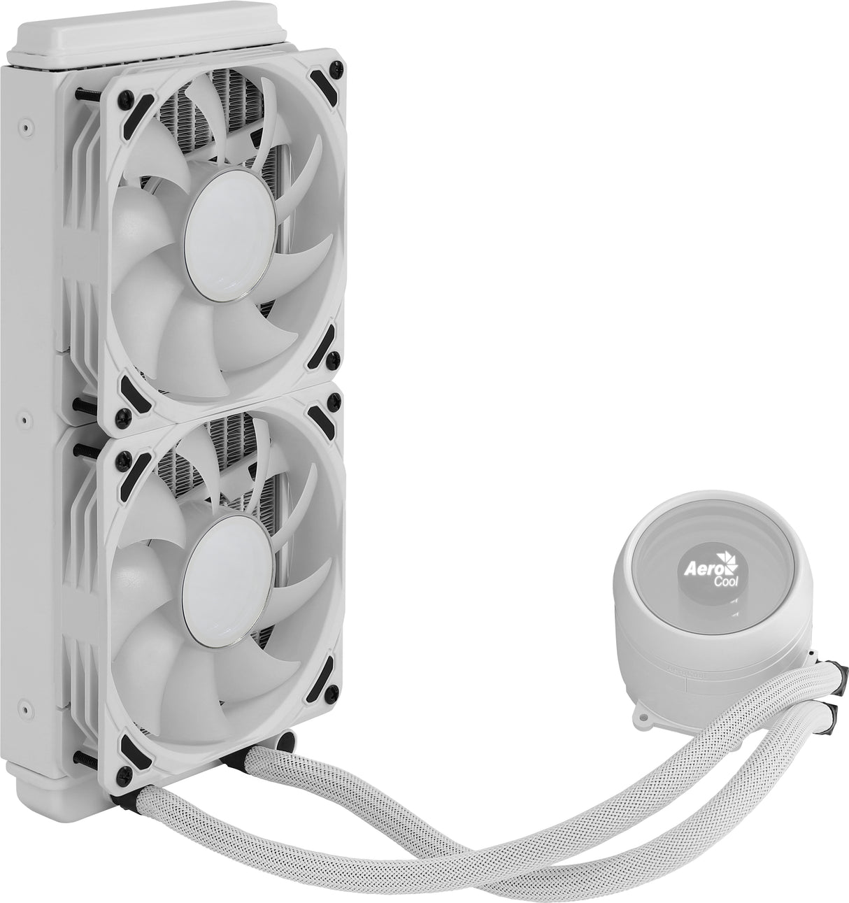 Aerocool MIRAGEL240W Refrigeración Líquida CPU 2xVentilador 12cm ARGB TDP 400W Blanco sistemas de refrigeración para ordenadores Procesador 72,2 cfm 1,62 mmH2O 20,2 dB
