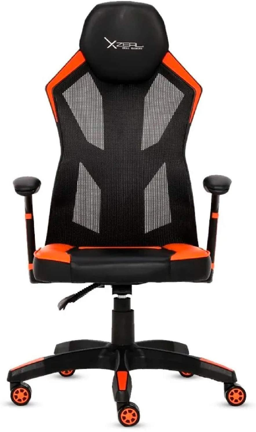 XZEAL XZSXZ30O silla para videojuegos Silla universal para juegos asiento acolchado, respaldo acolchado, Negro, Naranja