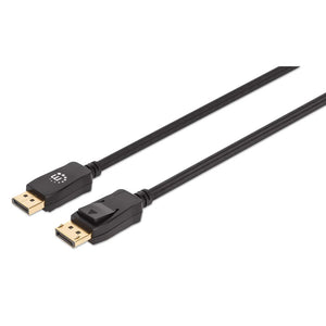 Manhattan Cable DisplayPort 8K V1.4 Cable Derecho Derecho Oro 7680 x 4320 Pixeles