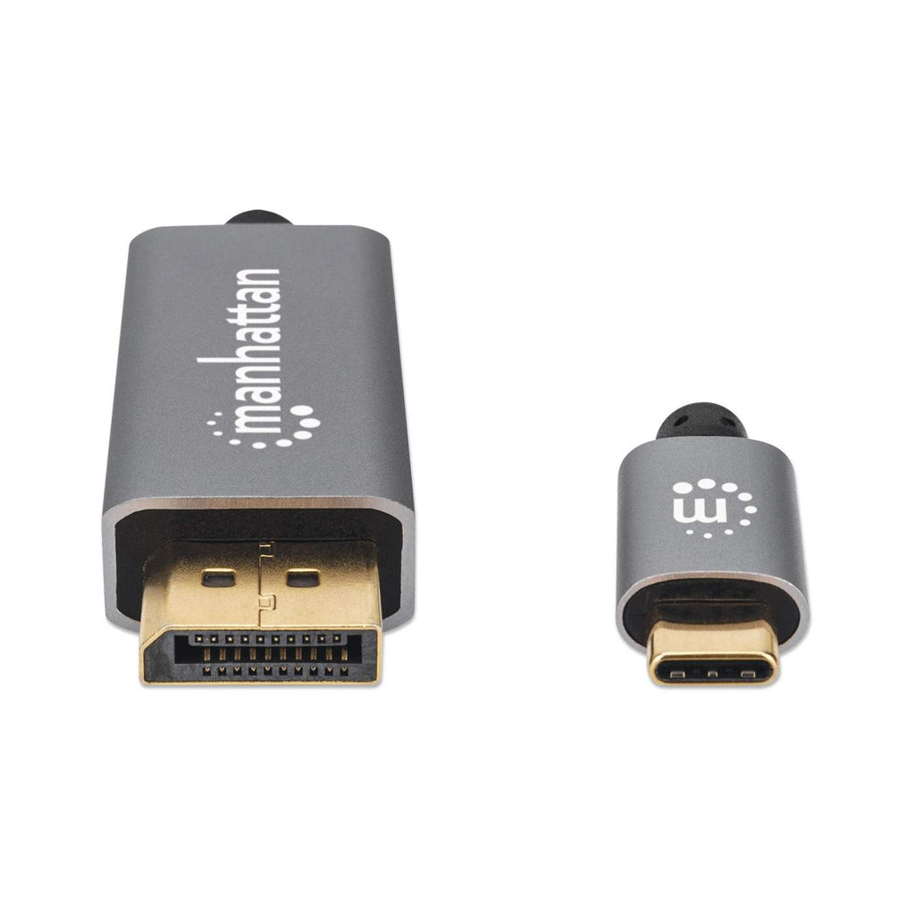Manhattan Cable USB-C a DisplayPort 1.4, 8K@60Hz, 2 m, macho a macho, no bidireccional, negro, 3 años de garantía, equiv