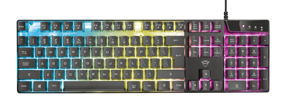Trust GXT 835 Azor Teclado Juego Alámbrico USB Interruptor de membrana