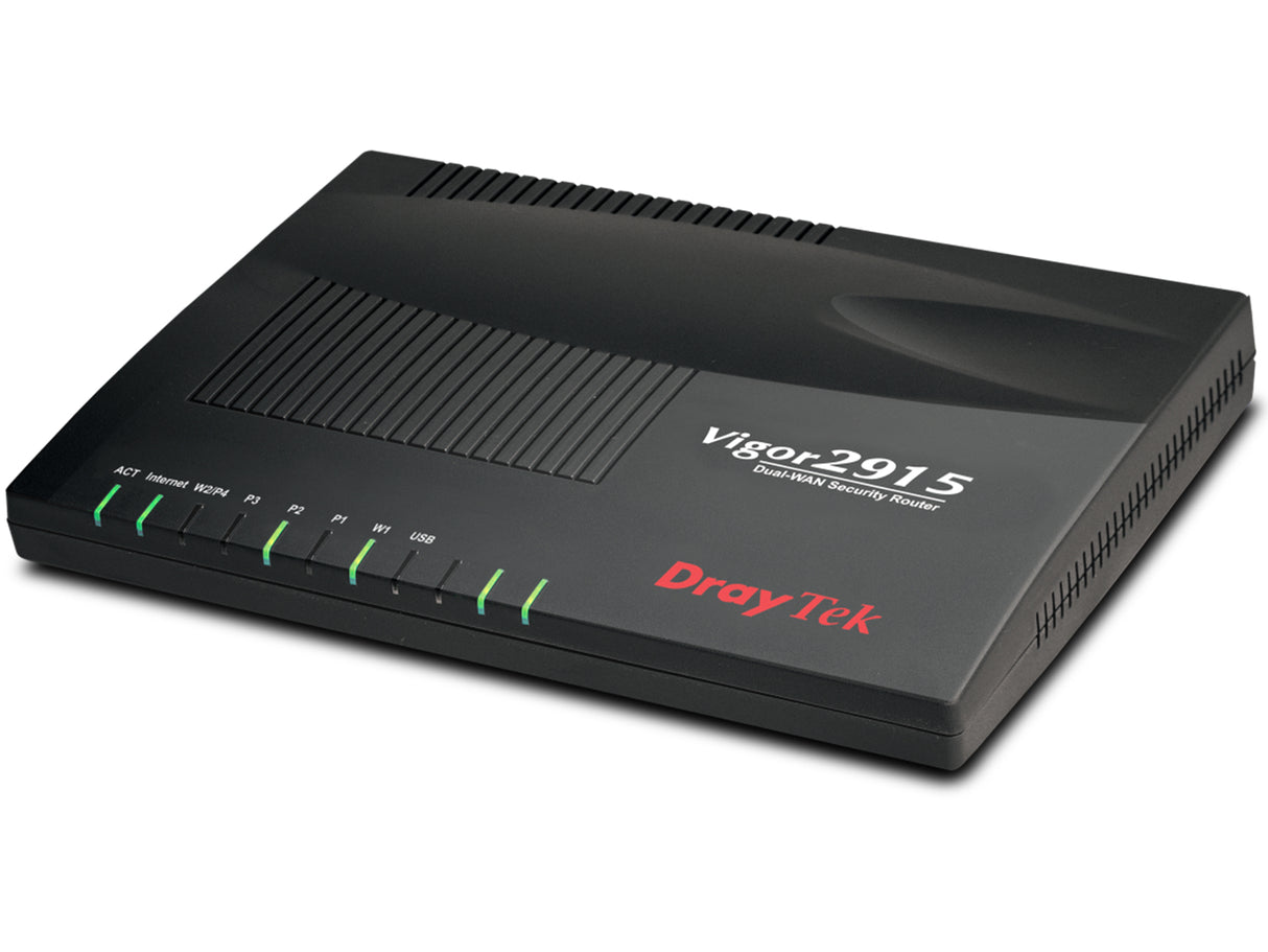 DrayTek VIGOR2915 enrutador Ethernet rápido, Gigabit Ethernet Negro, Ethernet WAN