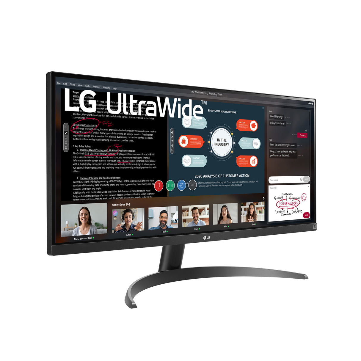 LG 29WP500-B Monitor 73,7 cm (29") 2560 x 1080 Pixeles UltraWide Full HD LED Negro