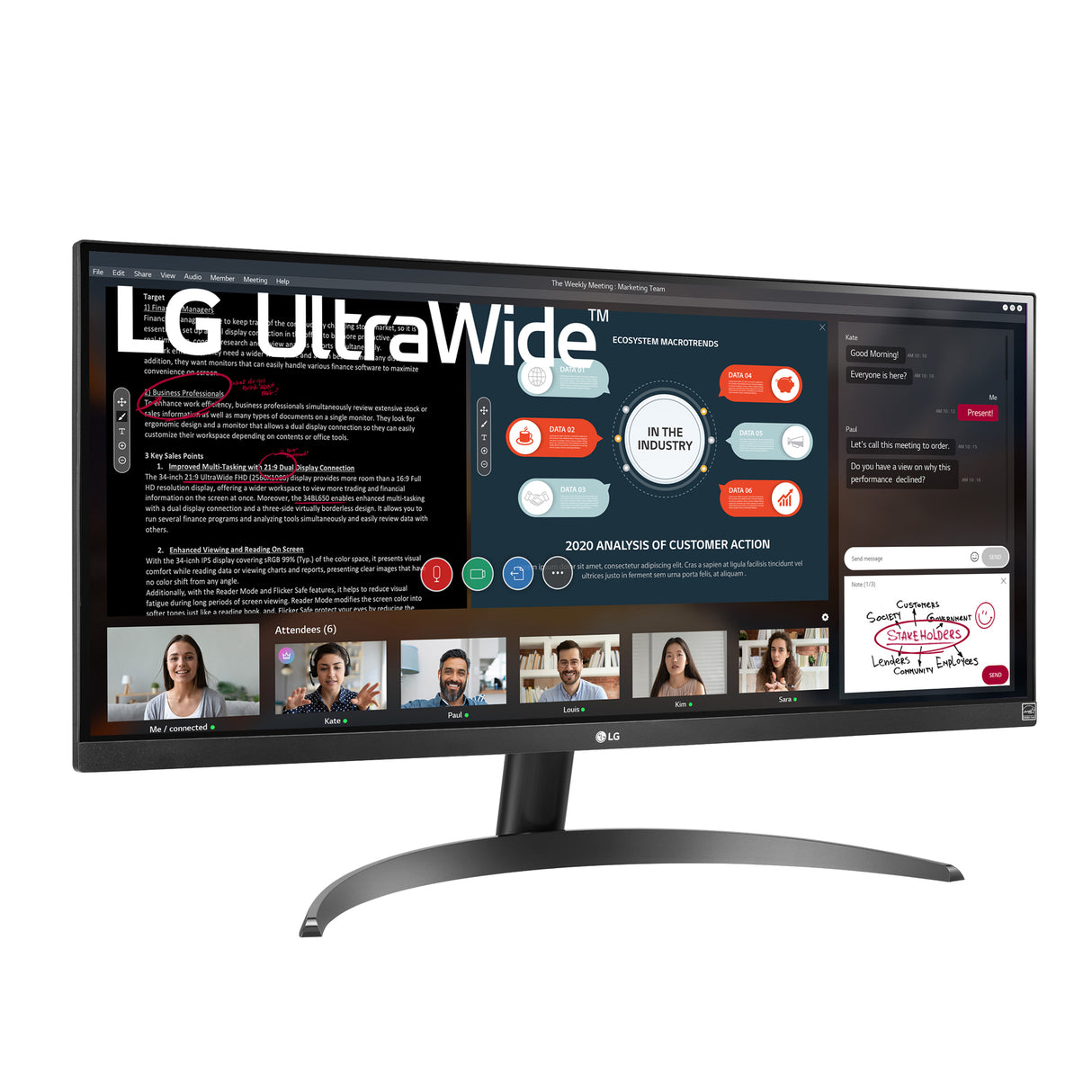 LG 29WP500-B Monitor 73,7 cm (29") 2560 x 1080 Pixeles UltraWide Full HD LED Negro