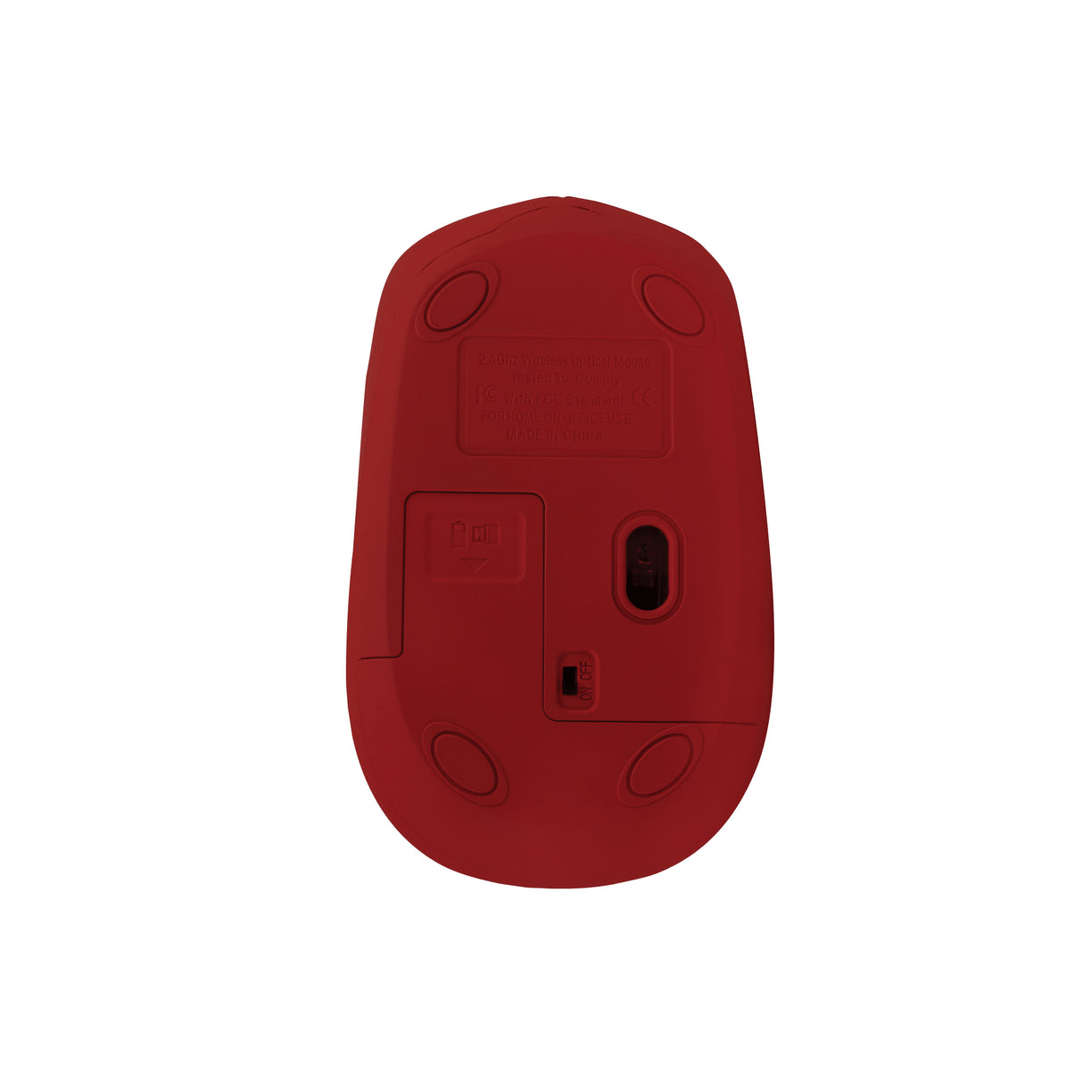 Perfect Choice PC-045045 ratón Oficina Ambidiestro RF inalámbrico Óptico 1600 DPI, Rojo
