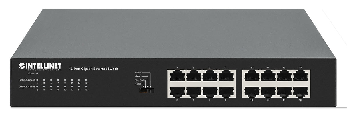 SWITCH INTELLINET GB 16 PTOS 19" Y DESKTOP METAL