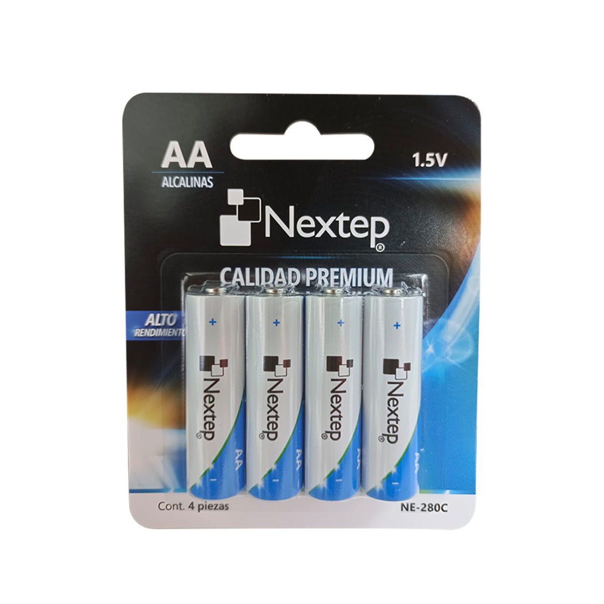 PILAS AA ALCALINAS NEXTEP LR6 1.5V PAQUETE/4 PIEZAS NE-280C
