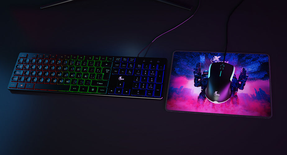 Xtech XTK-535S teclado Ratón incluido Juego USB QWERTY Español Negro