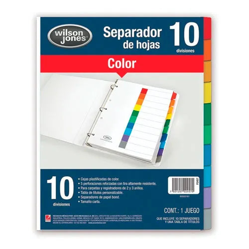 Separador Acco 444 Multidex Basic 10 Divisiones - P0444 FullOffice.com