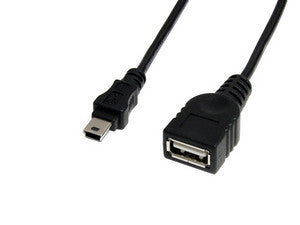 Cable Mini USB 2.0 USB A a Mini B H/M de 30cm, Transferencia de Datos de Alta Velocidad