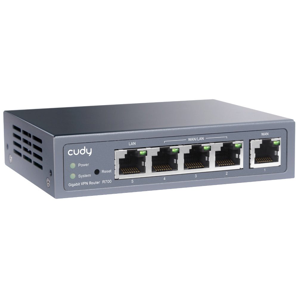 Cudy Gigabit Multi-WAN VPN Router enrutador Ethernet rápido, Gigabit Ethernet Gris