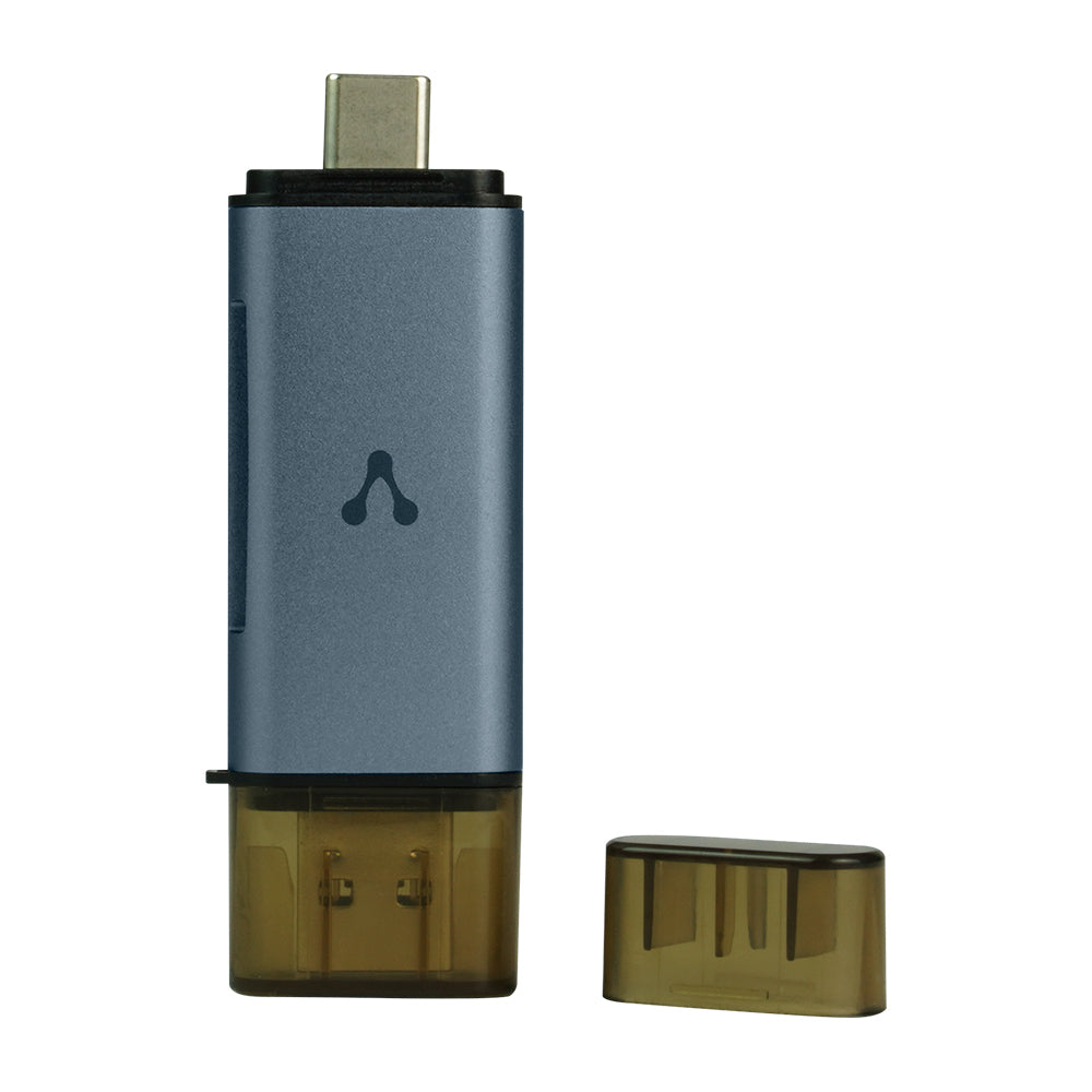 Vorago CR-350 lector de tarjeta USB 3.0 Type-A/Type-C Plata, MMC, MicroSD (TransFlash), SDHC