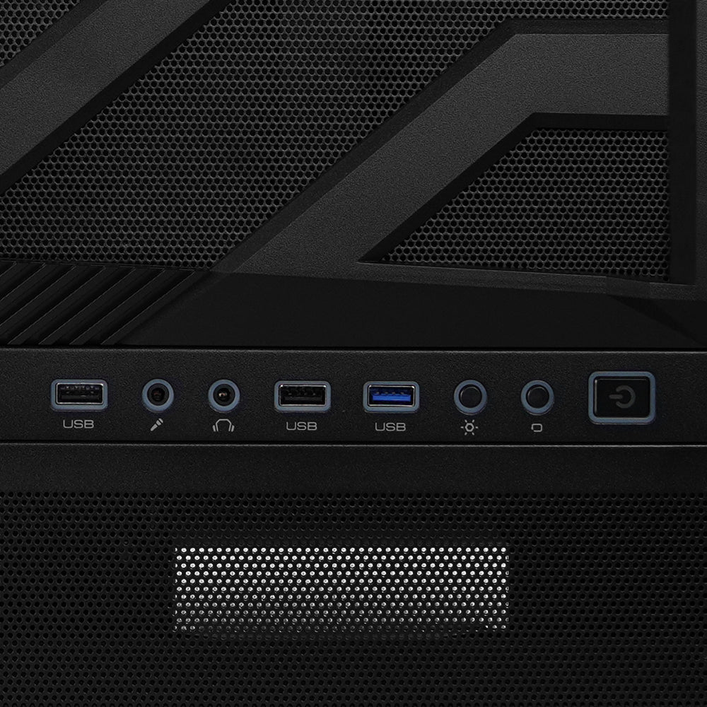 Game Factor CSG800 carcasa de ordenador Midi Tower Negro