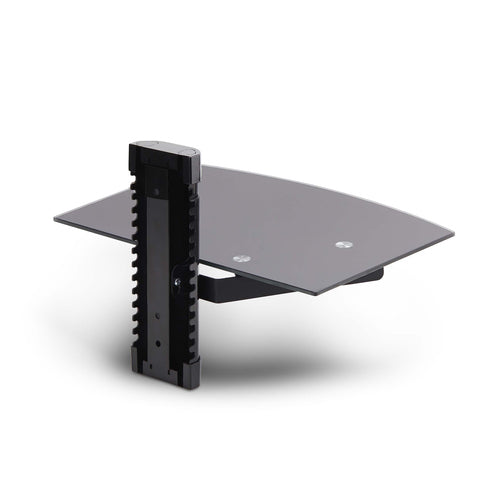 StarTech.com 1B-WALL-MOUNT-SHELF Estantes para equipos av Negro Vidrio templado 250 mm