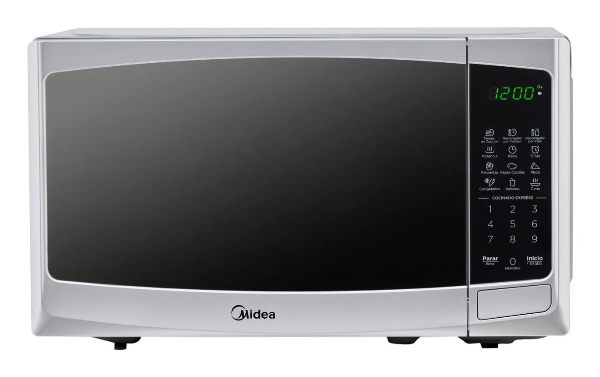 Midea MMDP11S2BG microondas Plata Solo microondas Mostrador 30 L 1050 W, Pantalla incorporada, LED