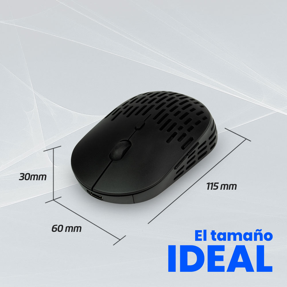Vorago MO-208 ratón mano derecha RF Wireless + Bluetooth Óptico 2400 DPI